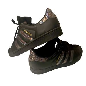Adidas Black Superstar Iridescent